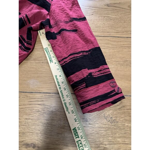 Habitat Clothes To Live In Women Small Black Red Cowl Neck Lagenlook Tunic Top - Picture 7 of 10